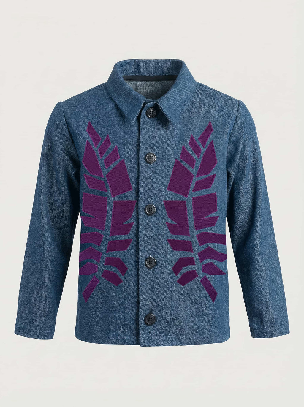 Kids Feather Jacket - Denim