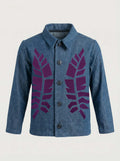 Kids Feather Jacket - Denim