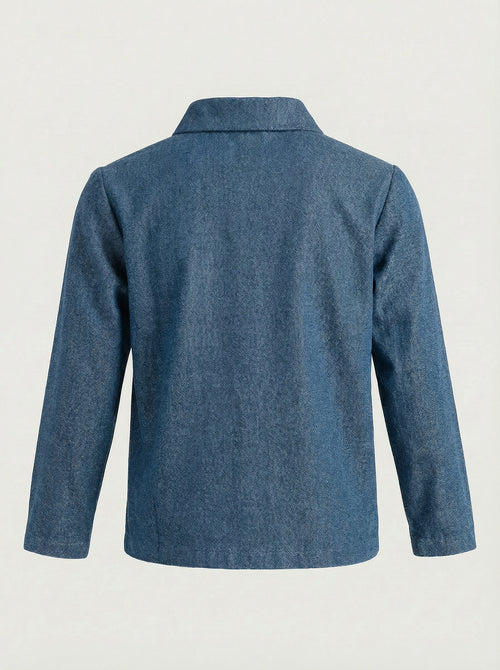 Kids Feather Jacket - Denim